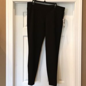 NWT New Direction black pants with design seams.